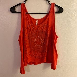 Pink Graphic Crop Top